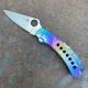 Abby's MOD "Butterfly Knife" Custom Delica 4 MOD 2 Titanium S30V Blade Folding Knife